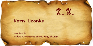Kern Uzonka névjegykártya